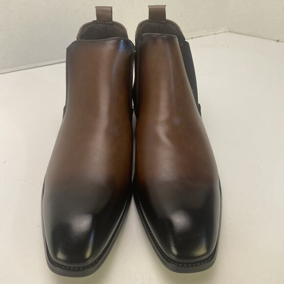 New Tailor Made Men\'s classic Brown Leather Chelsea Boots Size 11.5/47 main image 6
